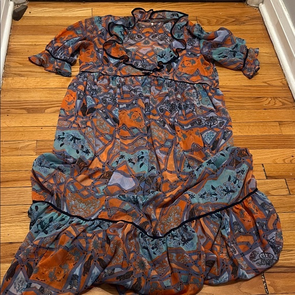 Free People Cassis Printed Chiffon Maxi Dress - Picture 4 of 7